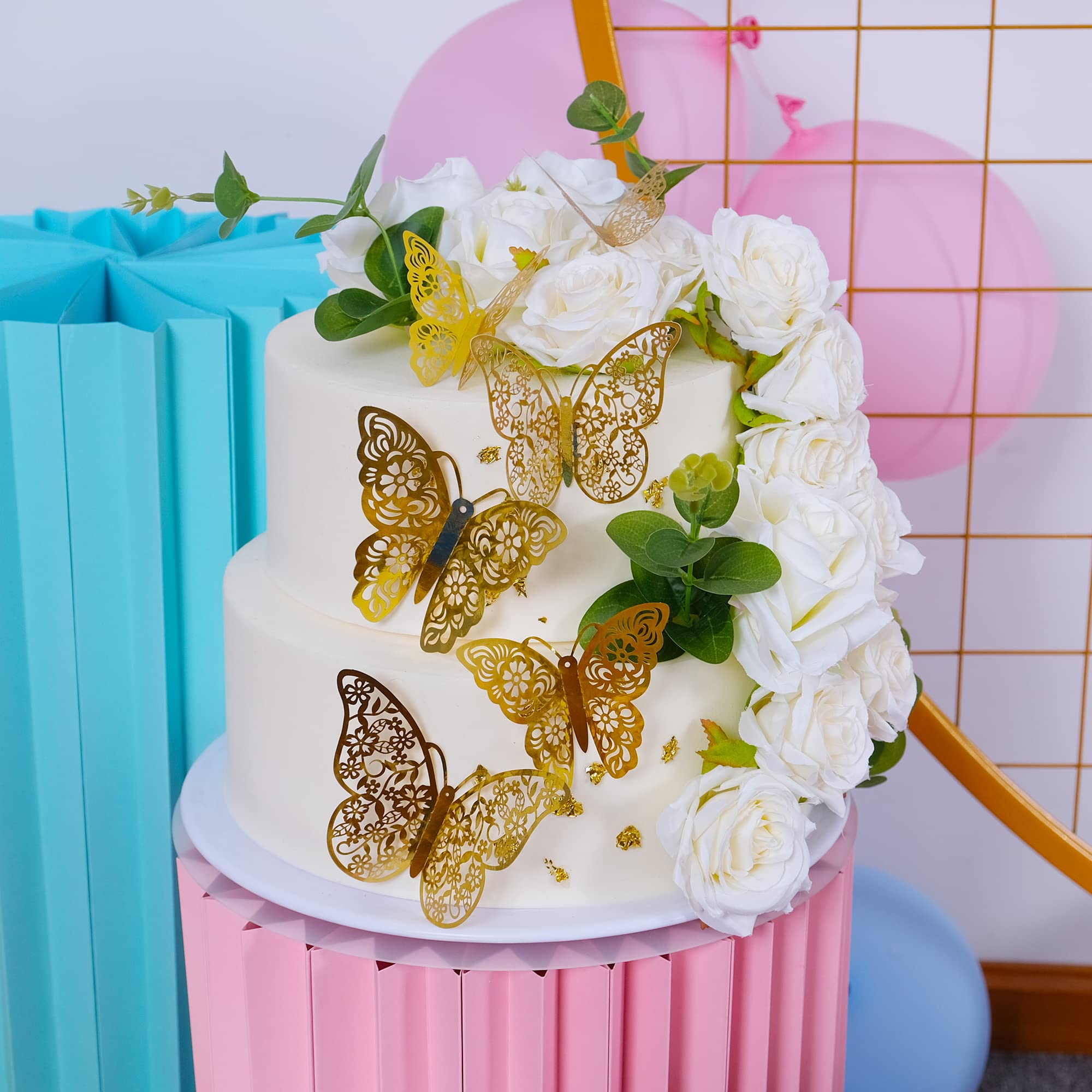 SAOROPEB 3D butterfly wall decor Style 2 4-inch perfect for party backdrops.