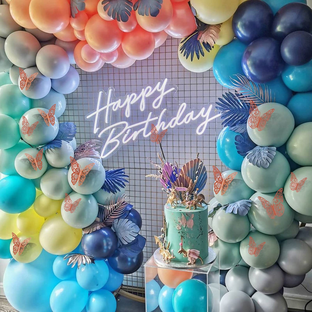 SAOROPEB 3D butterfly style2 5in rose gold elevates photo backdrops and dessert tables