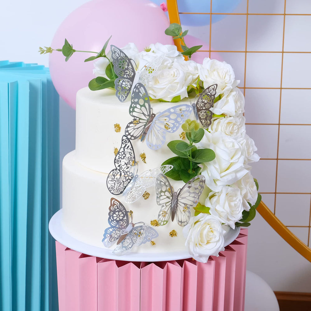 SAOROPEB 3D butterfly wall stickers Style 2, 3in, quick, removable decor ideas.