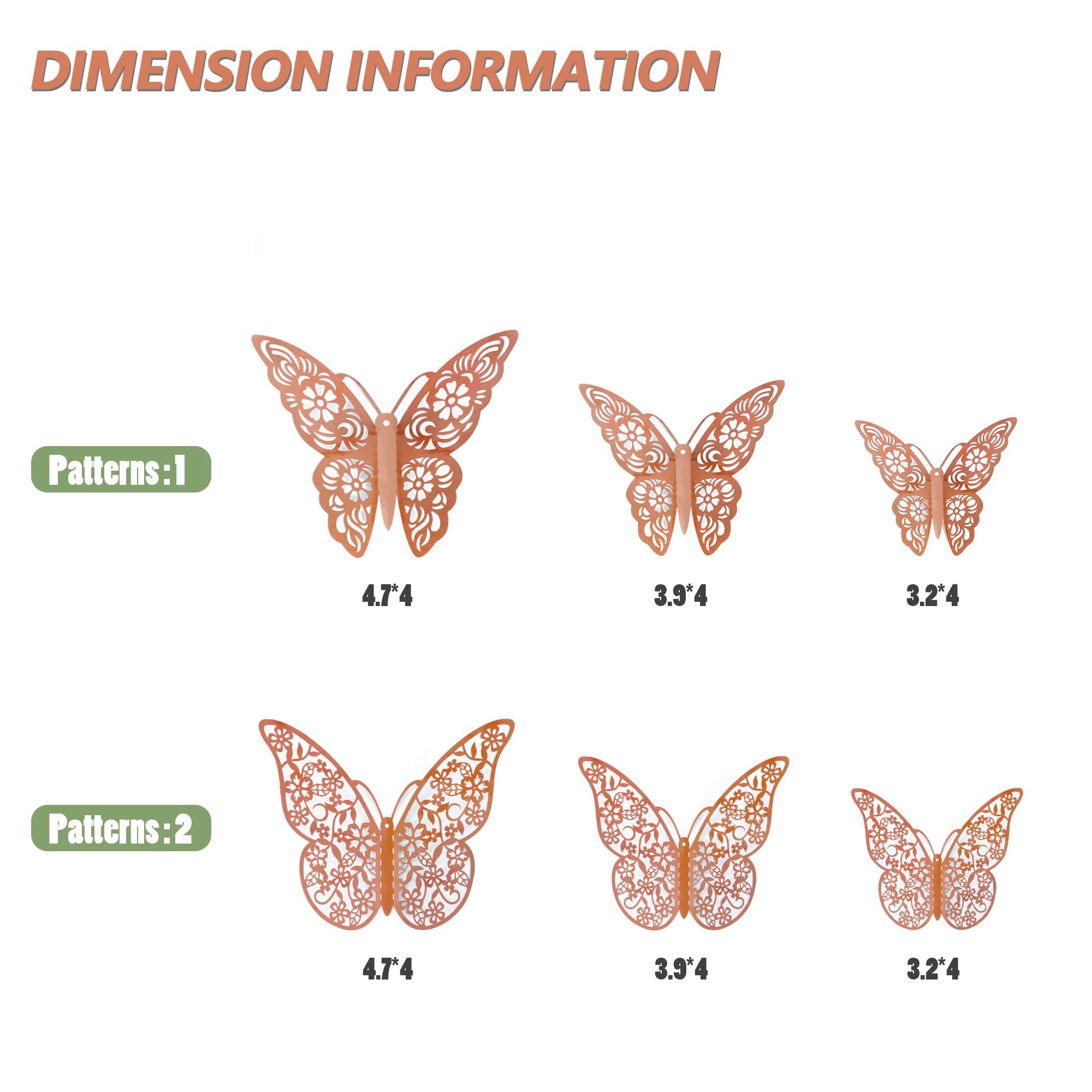 SAOROPEB rose-gold butterfly detail closeup showcases premium metallic finish