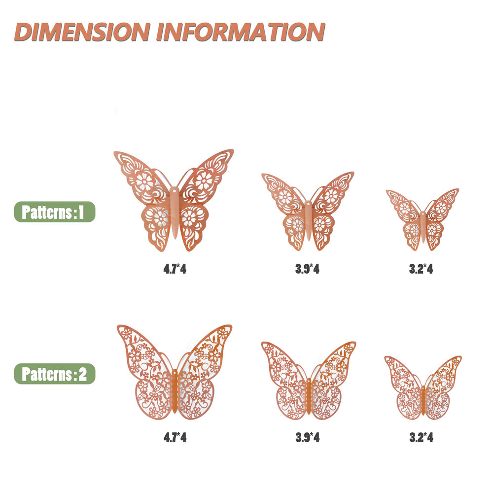 SAOROPEB rose-gold butterfly detail closeup showcases premium metallic finish