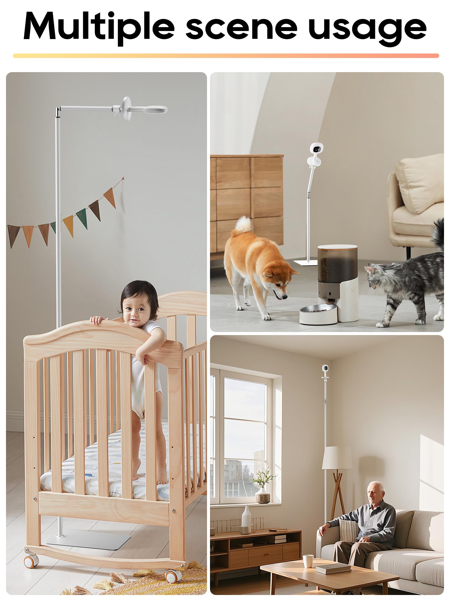 SAPESEHE floor stand camera mount suitable for any 1/4 inch screw device