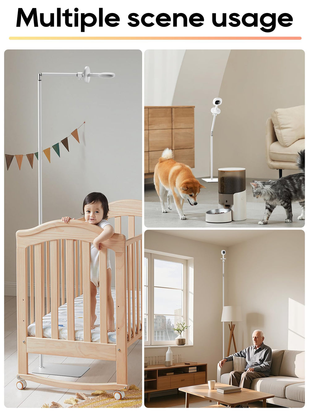 SAPESEHE floor stand camera mount suitable for any 1/4 inch screw device