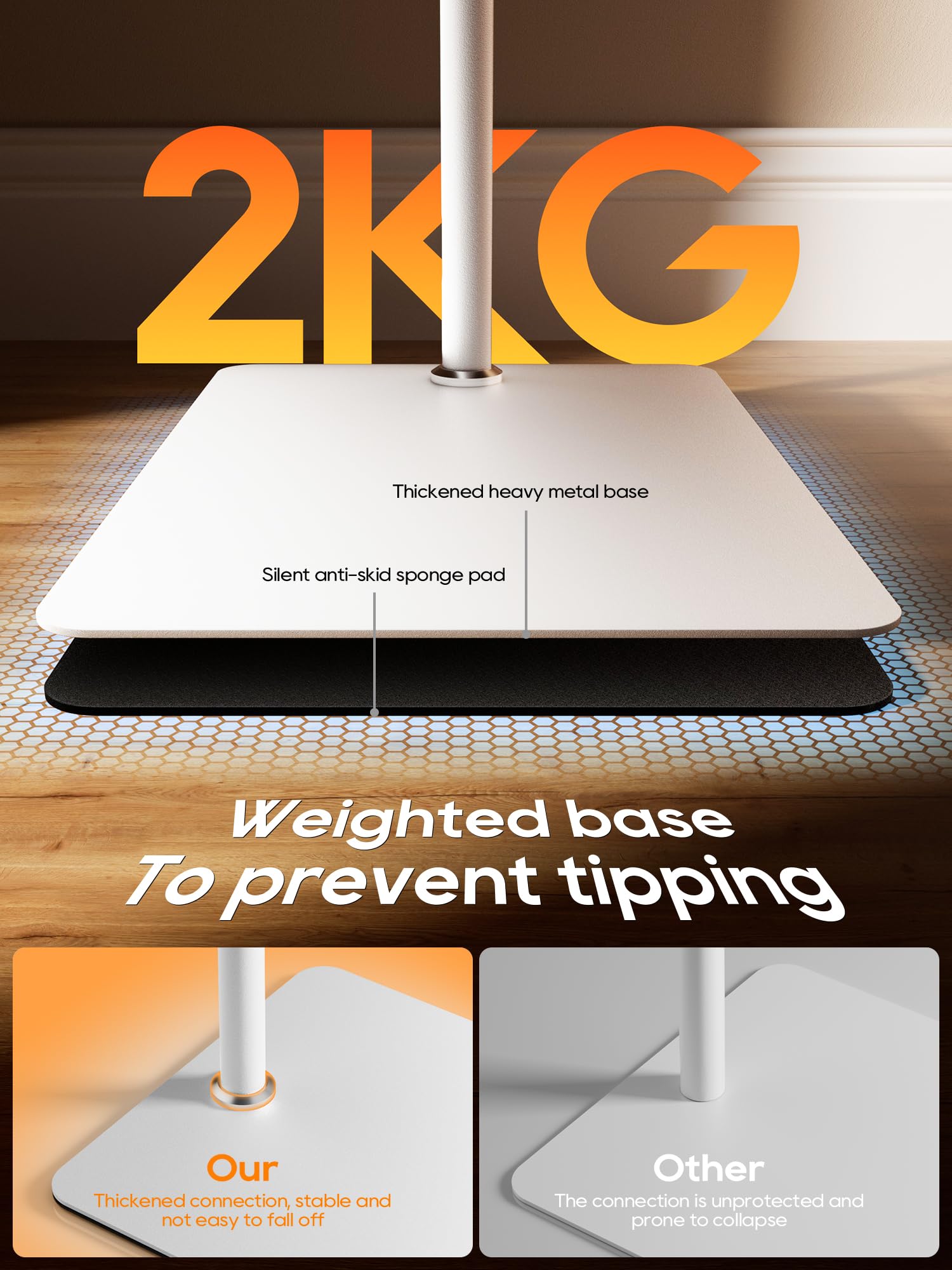 SAPESEHE floor stand in nursery promotes tidy cables and safe viewing