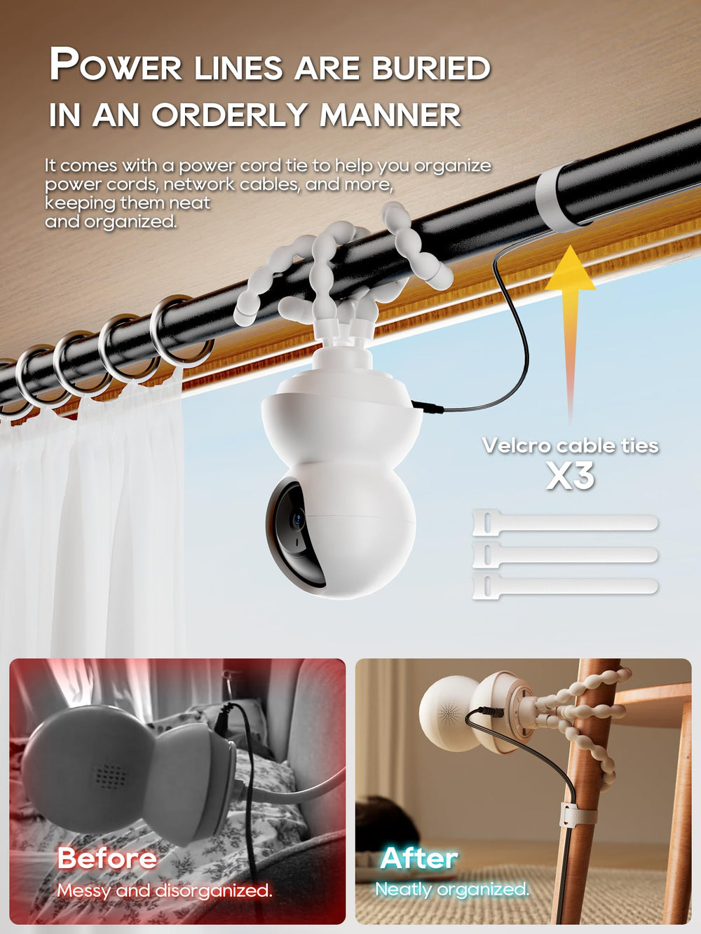 SAPESEHE baby monitor mount travel-fold fits in a diaper bag for trips