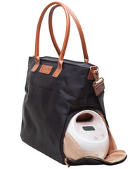 Sarah Wells Abby tote with leather straps for chic professional pumping on the go.