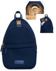 Allie Sling Bag front view in royal blue for on-the-go pumping.