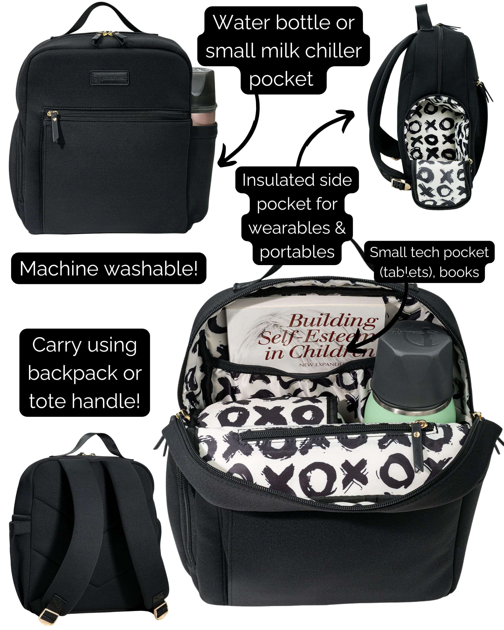 Sarah Wells Fifi mini backpack 13inch laptop sleeve fits tablets and slim laptops
