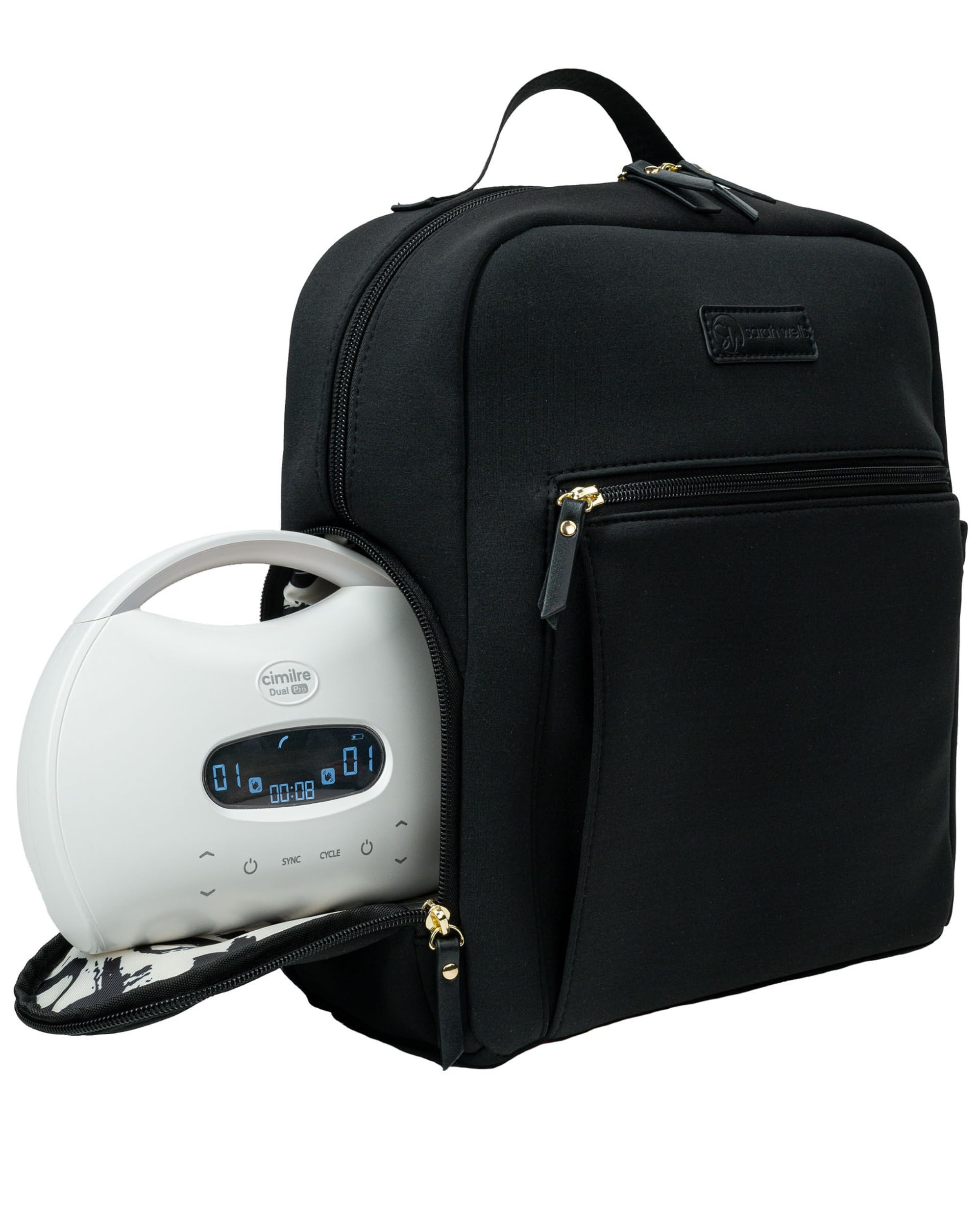 Sarah Wells Fifi mini backpack exterior bottle pocket for quick access