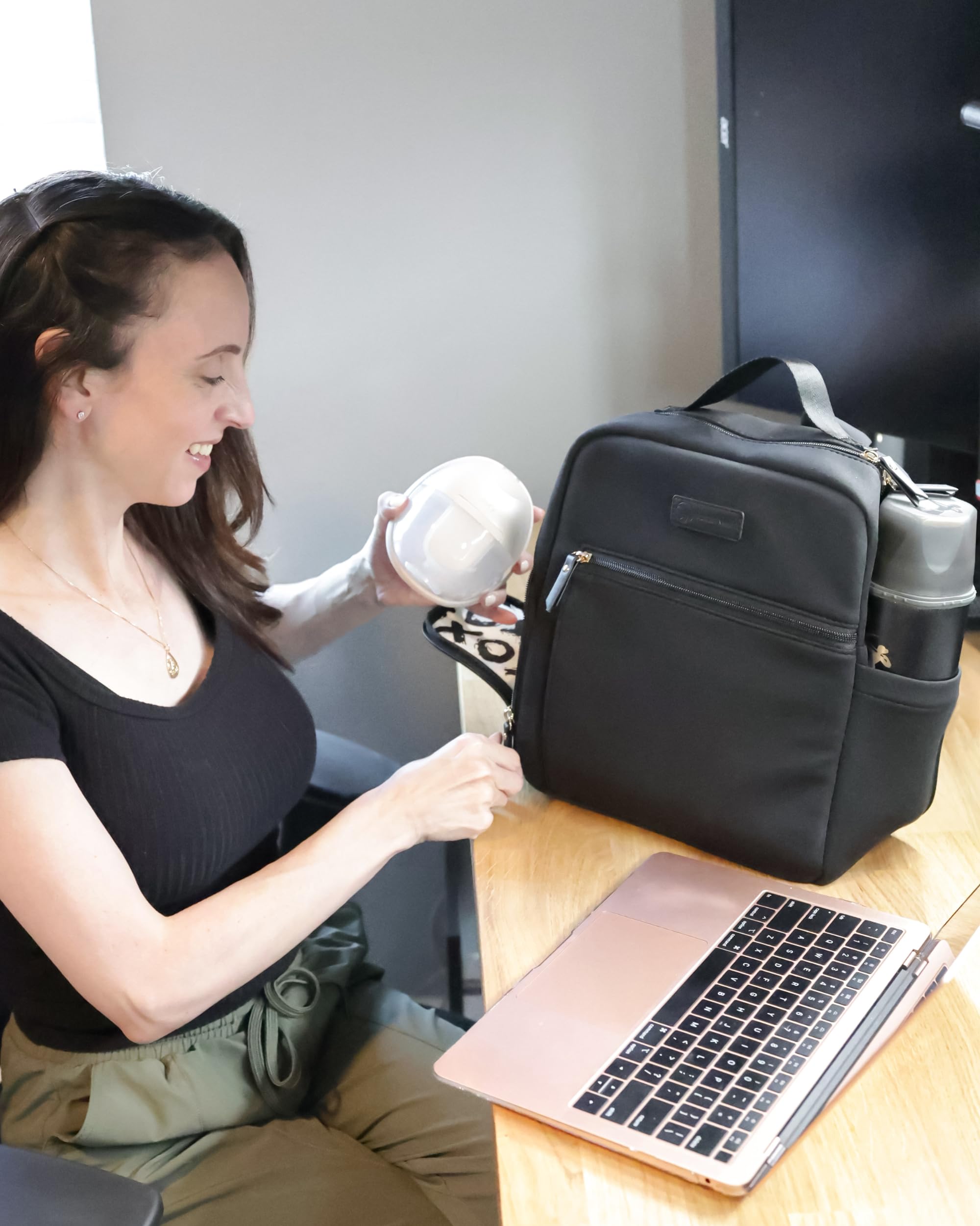 Sarah Wells Fifi mini backpack interior pocket for cords and small items