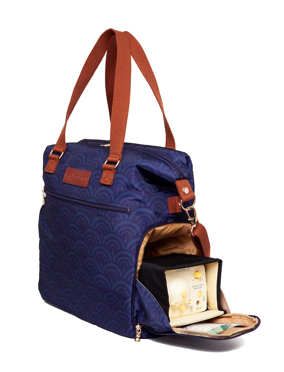 Sarah Wells Lizzy laptop sleeve protects devices during outings with baby