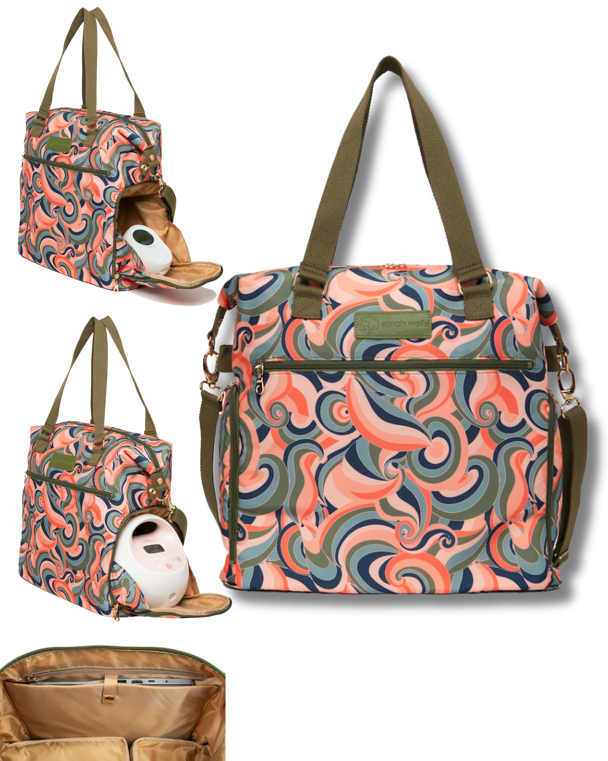 Sarah Wells Lizzy laptop sleeve provides safe workspace storage for laptops