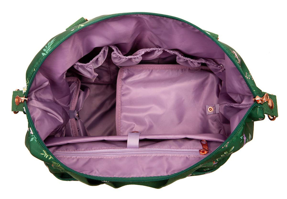 Sarah Wells Lizzy side pocket fits portable pumps for quick access
