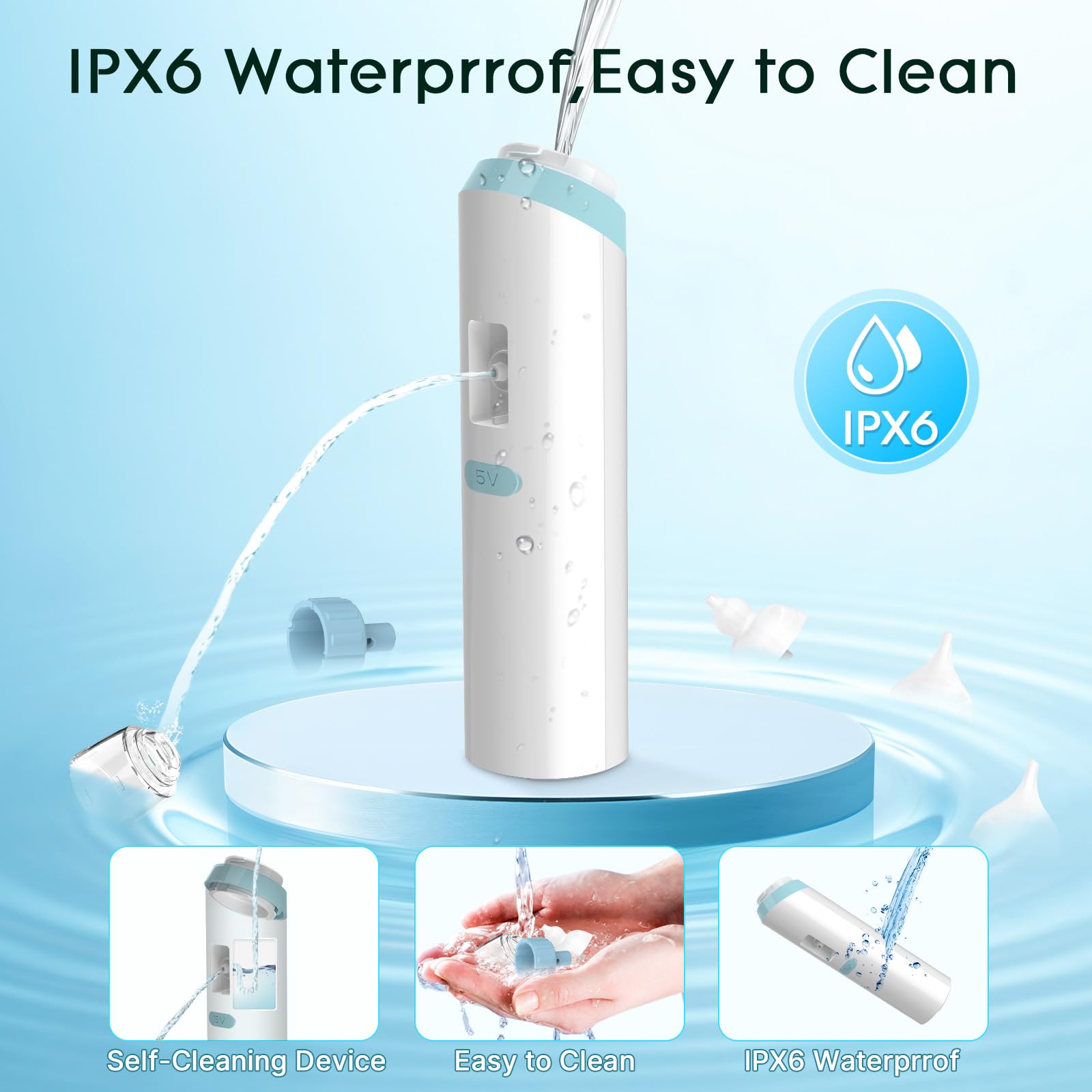 Saresten nasal aspirator baby USB-C charging supports long battery life.