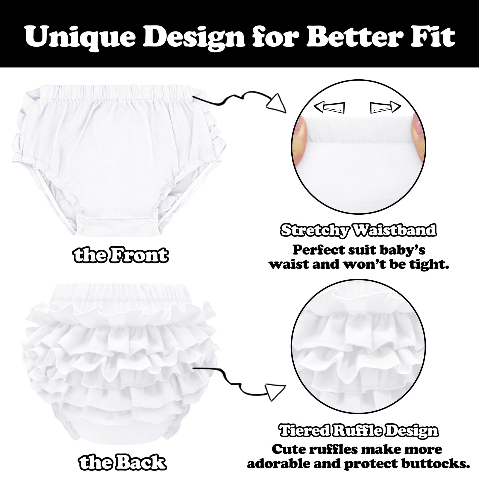 Sarfel toddler bloomers side ruffles worn during active play.