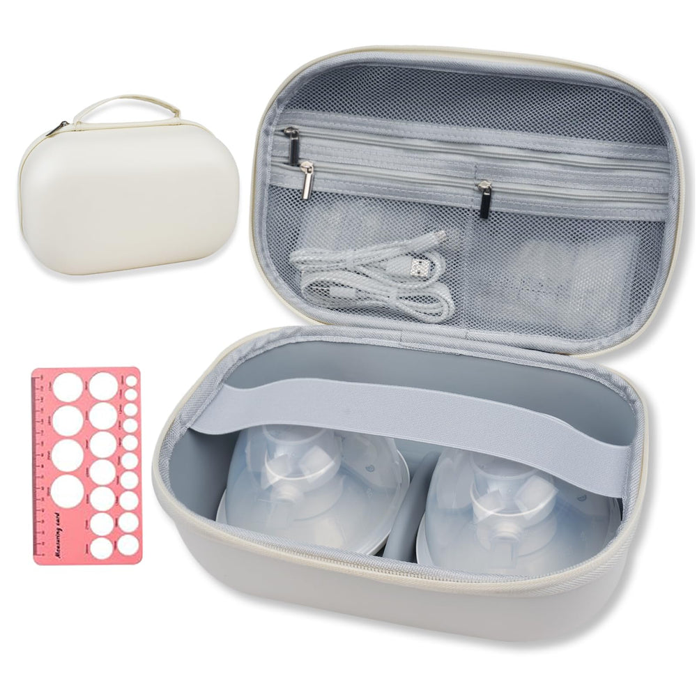 Sarlar breast pump bag with universal fit for wearable pumps on the go.