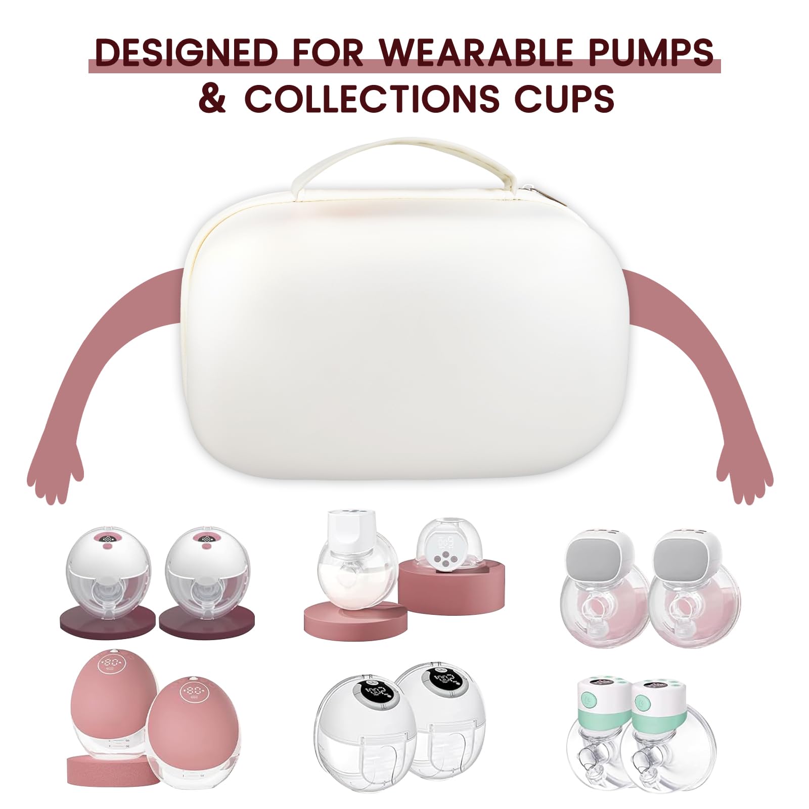 Sarlar wearable pump bag-protection shows waterproof, dustproof PU for hygienic storage.