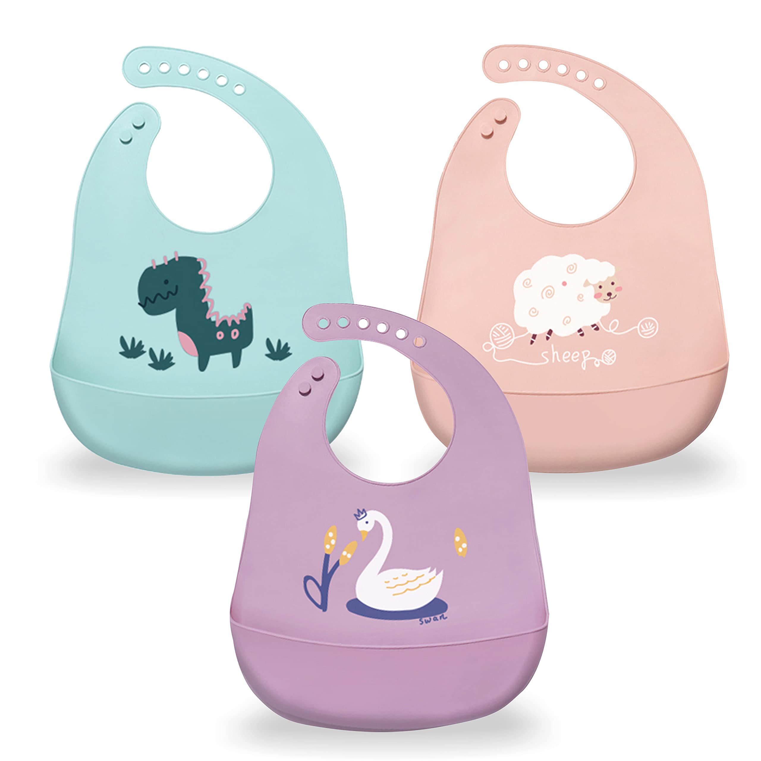 Sarvoza bib made of soft silicone comfortable on skin