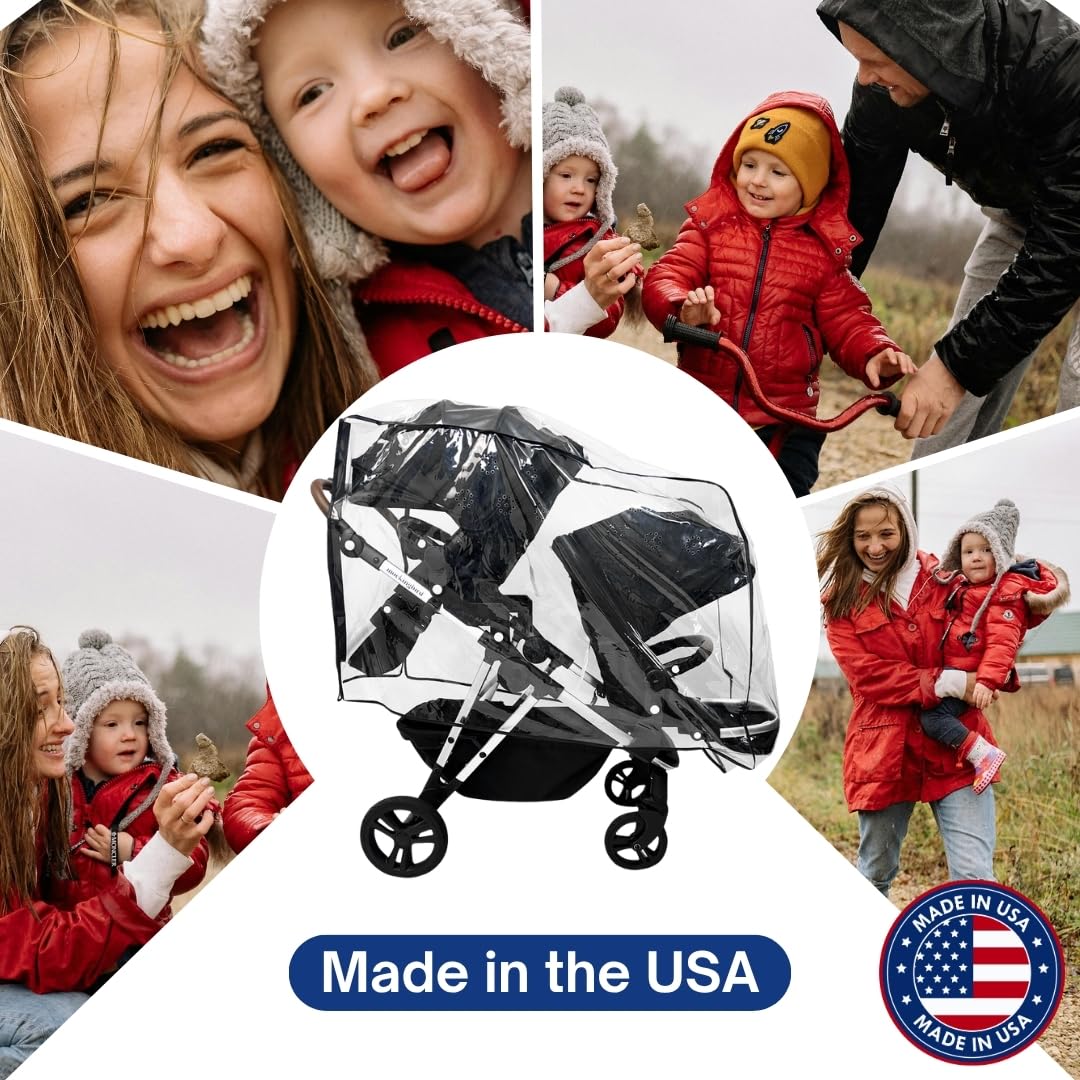 SASHA'S made-in-USA rain cover for Mockingbird 2.0 signals quality and domestic manufacturing.
