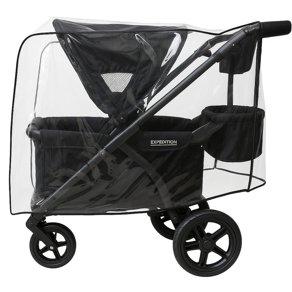 SASHA'S Rain Cover for Baby Trend Expedition, front view, providing full weather protection.
