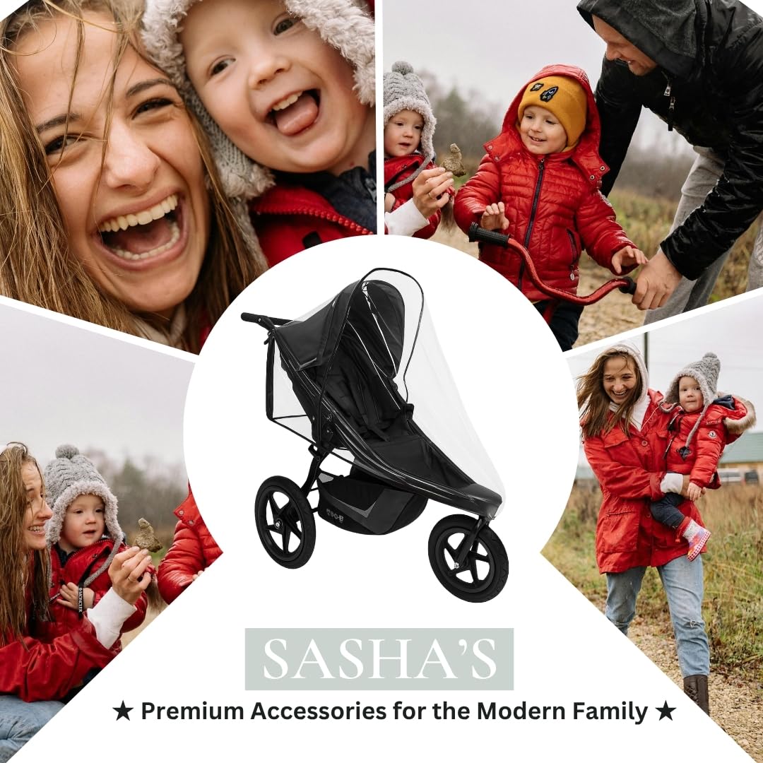 SASHA'S rain cover weather-shield delivers maximum coverage against rain and debris.