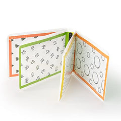 Sassy Developmental Look Book internal high-contrast patterns stimulate visual tracking.