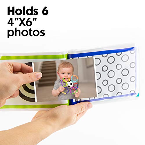 Sassy Developmental Look Book six 4x6 photo pockets encourage family bonding.