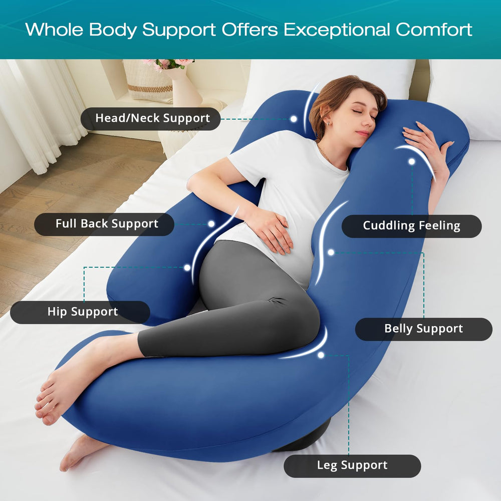 Sasttie 65-inch coverage pillow supports head to toe comfort