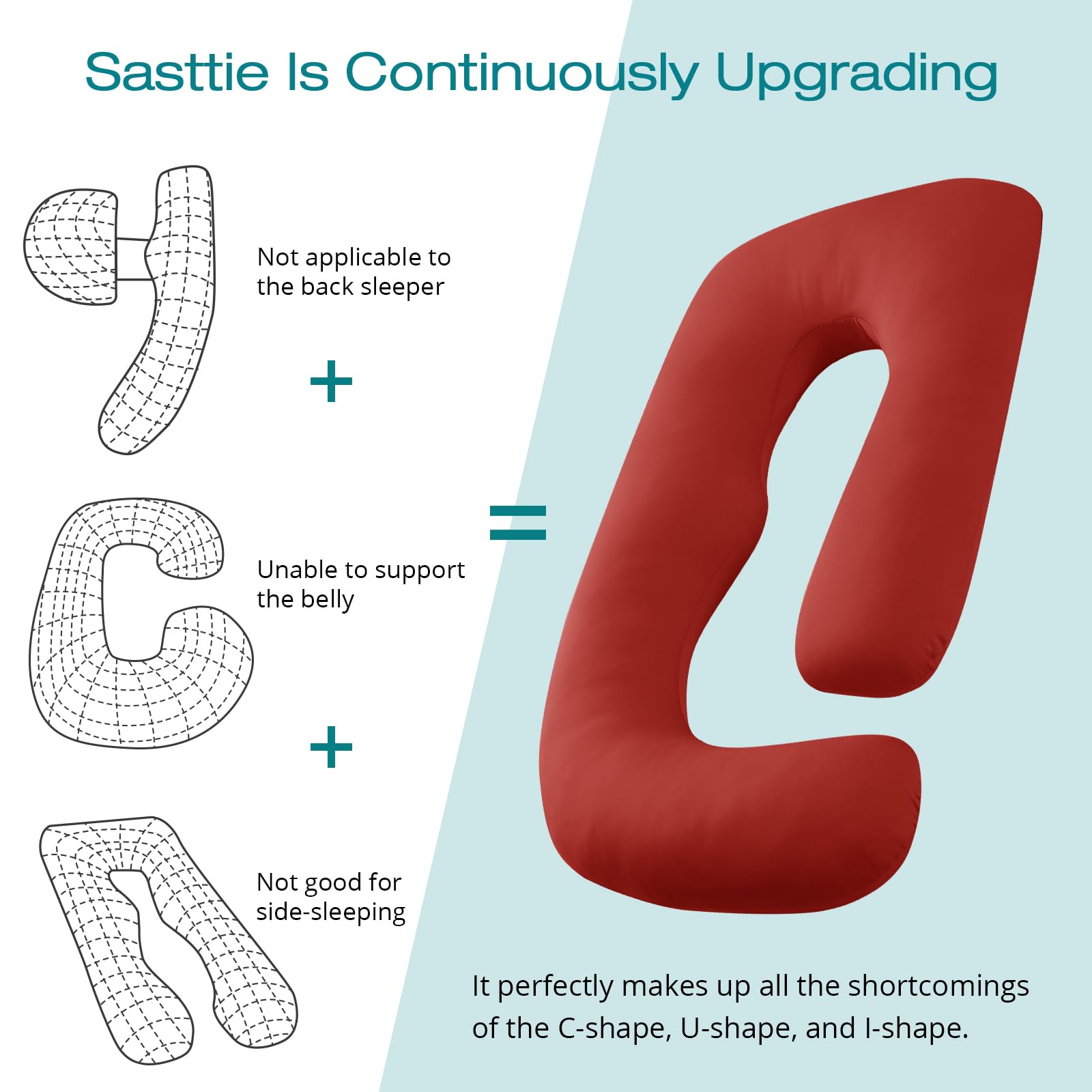 Sasttie breathable cover stays cool and comfortable during sleep.