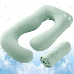 Sasttie cooling pillow cover fabric close-up shows soft, breathable texture for comfort