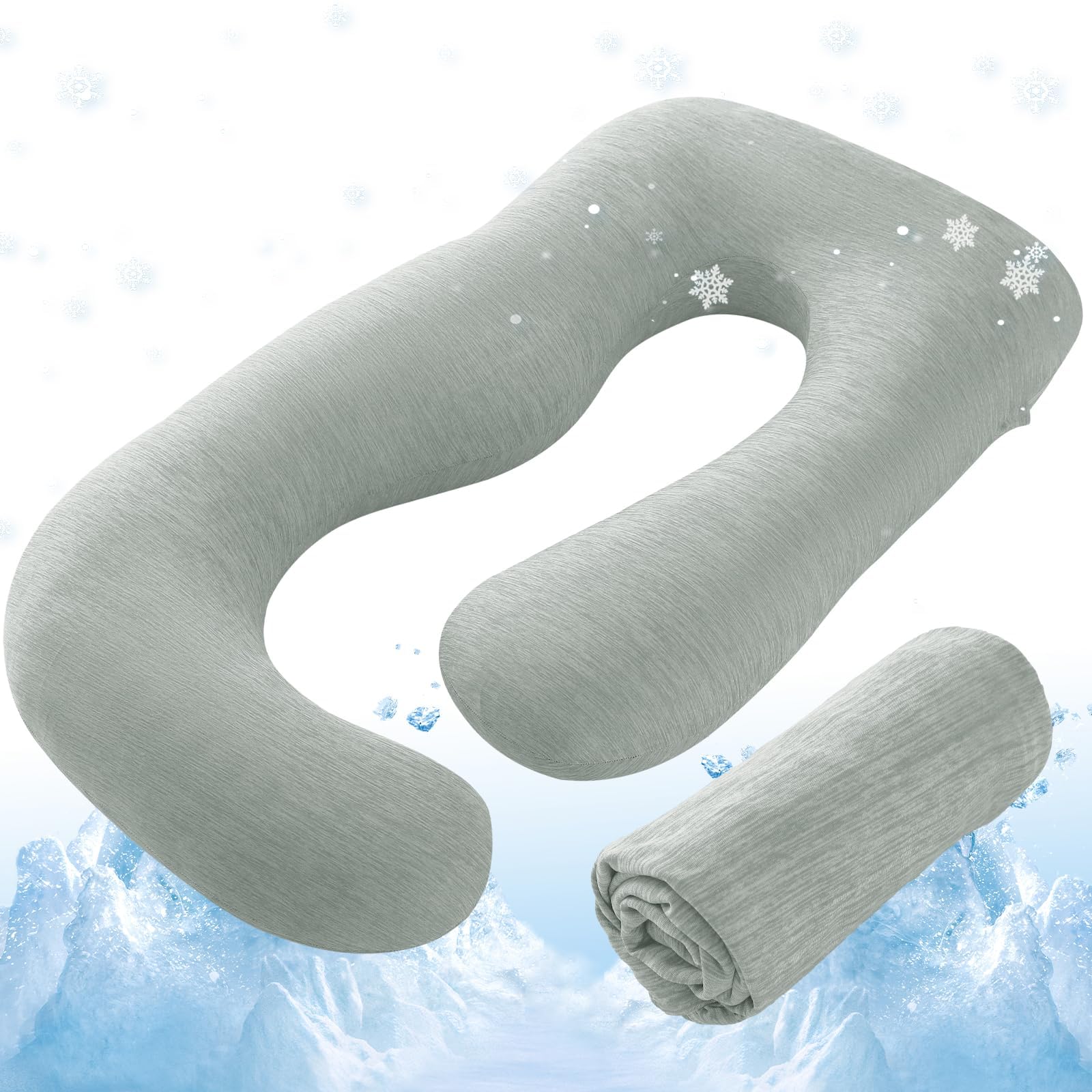 Sasttie cooling pillow cover fabric close-up showing breathable soft texture for cooler nights.