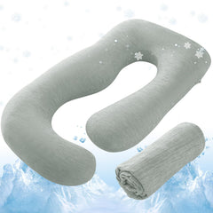 Sasttie cooling pillow cover fabric close-up showing breathable soft texture for cooler nights.