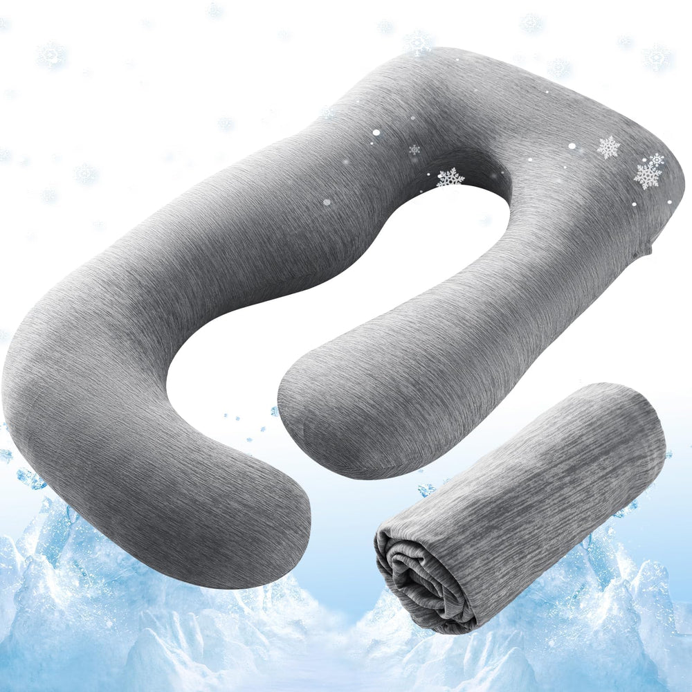 Sasttie cooling pillow cover front view highlighting soft fabric and cooling comfort