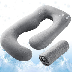 Sasttie cooling pillow cover front view highlighting soft fabric and cooling comfort