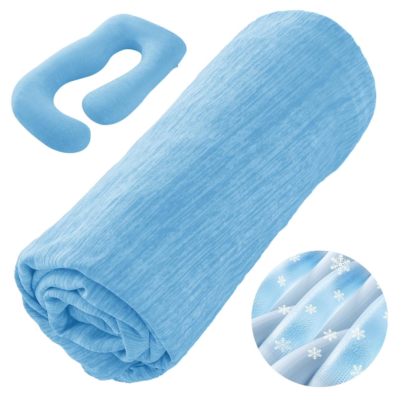 Sasttie cooling pregnancy pillow cover machine washable design enables quick refreshes.