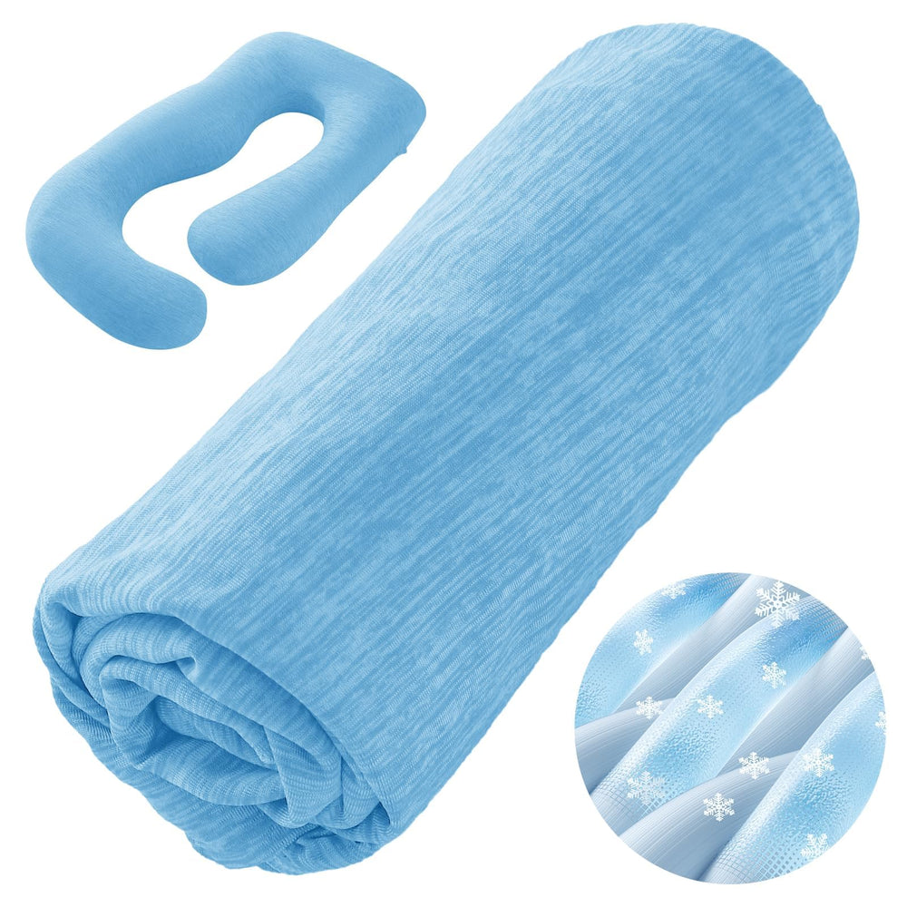 Sasttie cooling pregnancy pillow cover machine washable design enables quick refreshes.