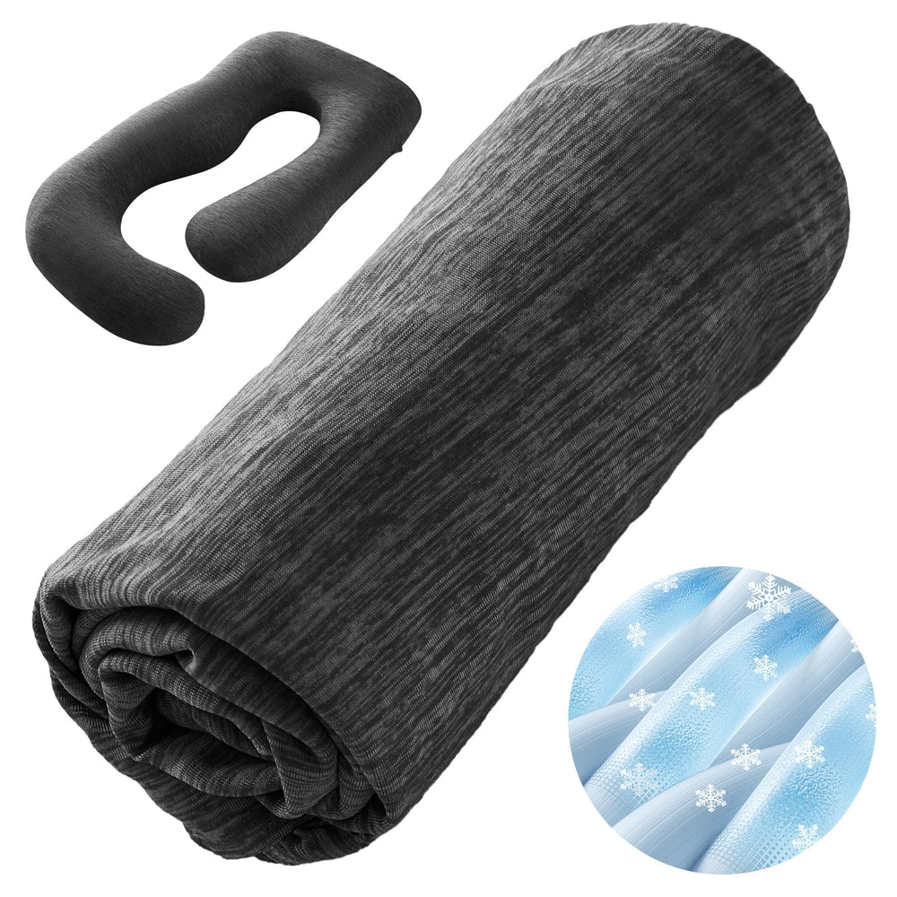 Sasttie cooling-pregnancy-pillow-cover two-way zipper enables quick changes