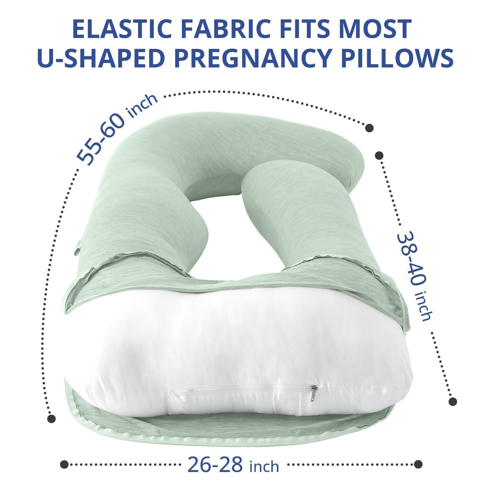 Sasttie cooling pillow cover in green color for stylish, comfortable nights