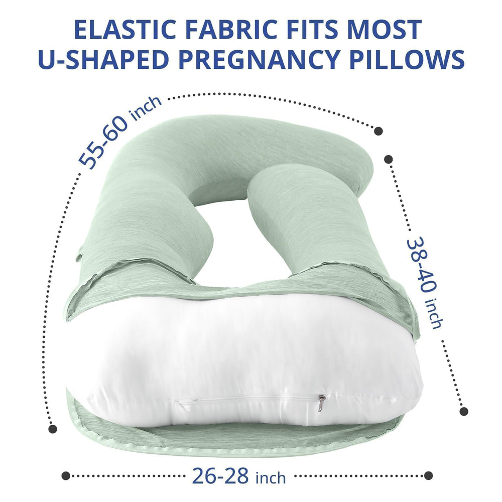 Sasttie cooling pillow cover in green color for stylish, comfortable nights