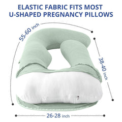 Sasttie cooling pillow cover in green color for stylish, comfortable nights