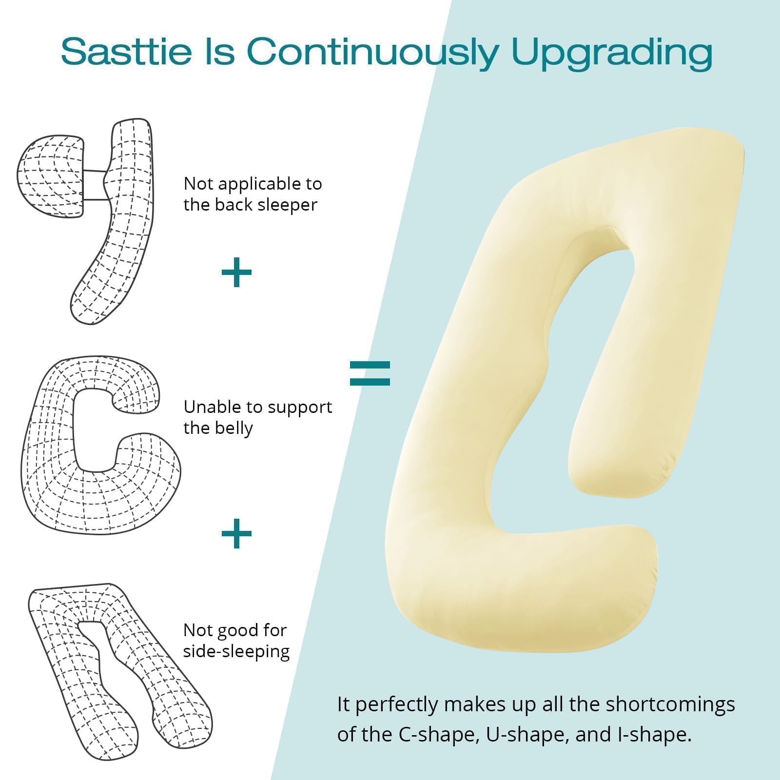 Sasttie down-alternative filling detail highlighting soft yet supportive loft