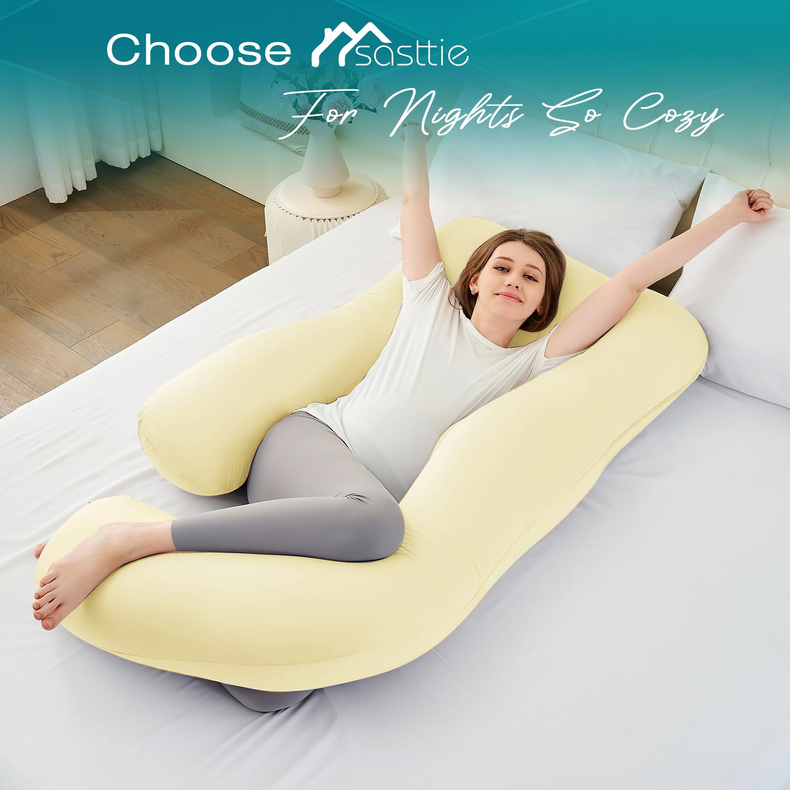 Sasttie light yellow cover featuring inviting color and breathable fabric