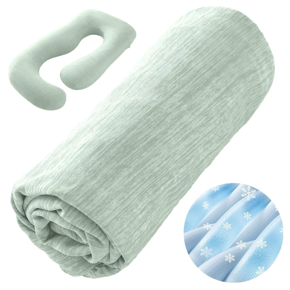 Sasttie packaging image highlights 57-inch pillow cover contents