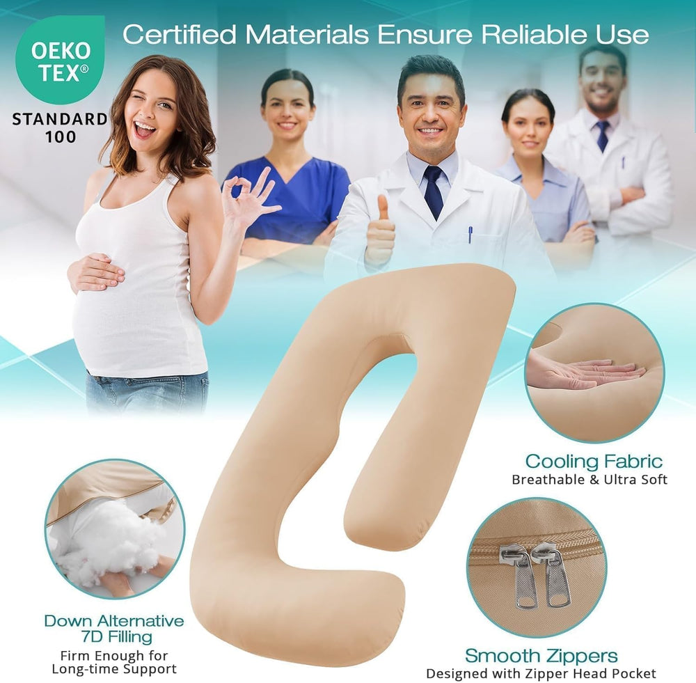 Sasttie down-alternative fill (7lb) balances support and plush comfort.