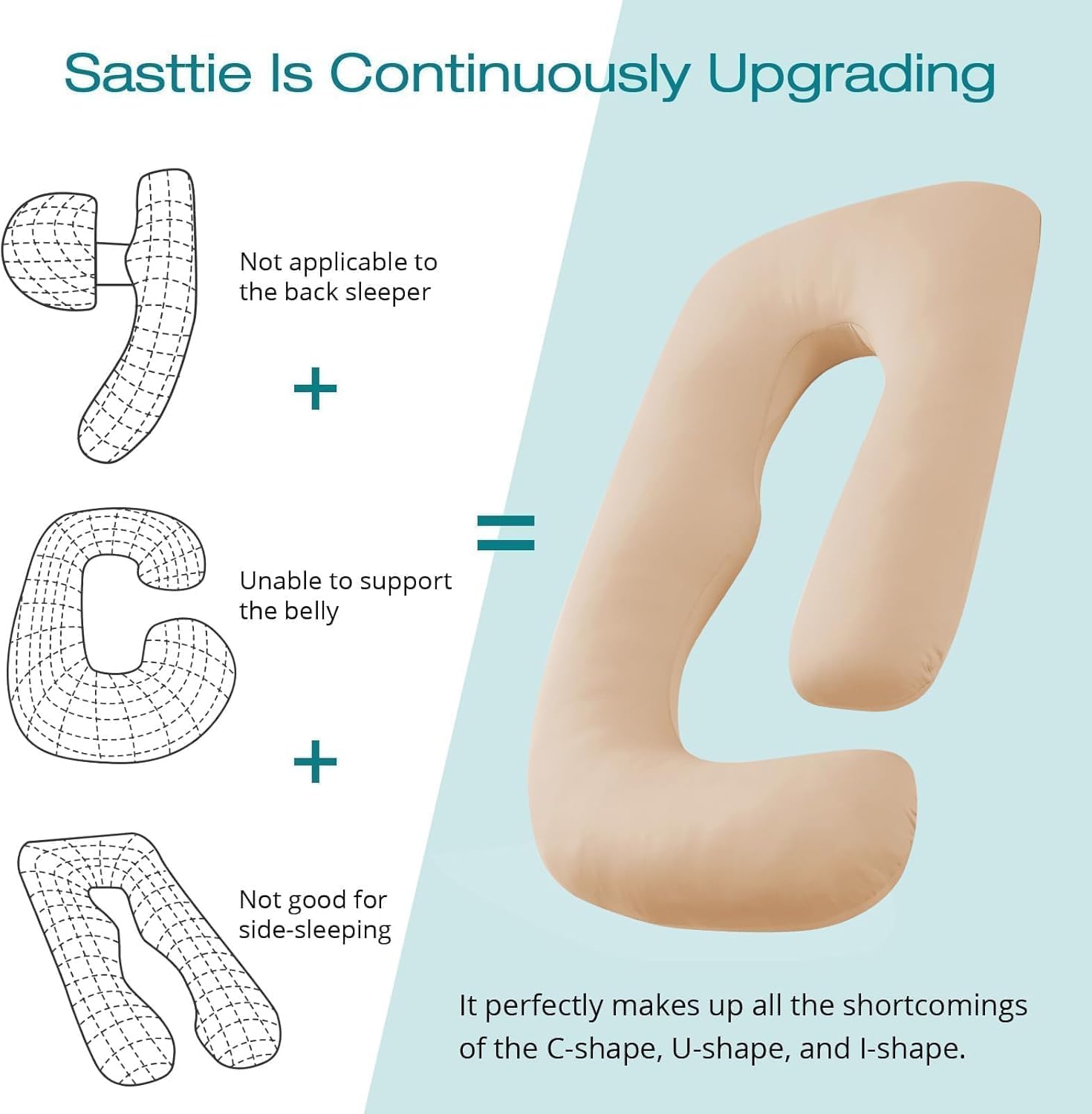 Sasttie breathable removable cover stays cool and easy to wash.