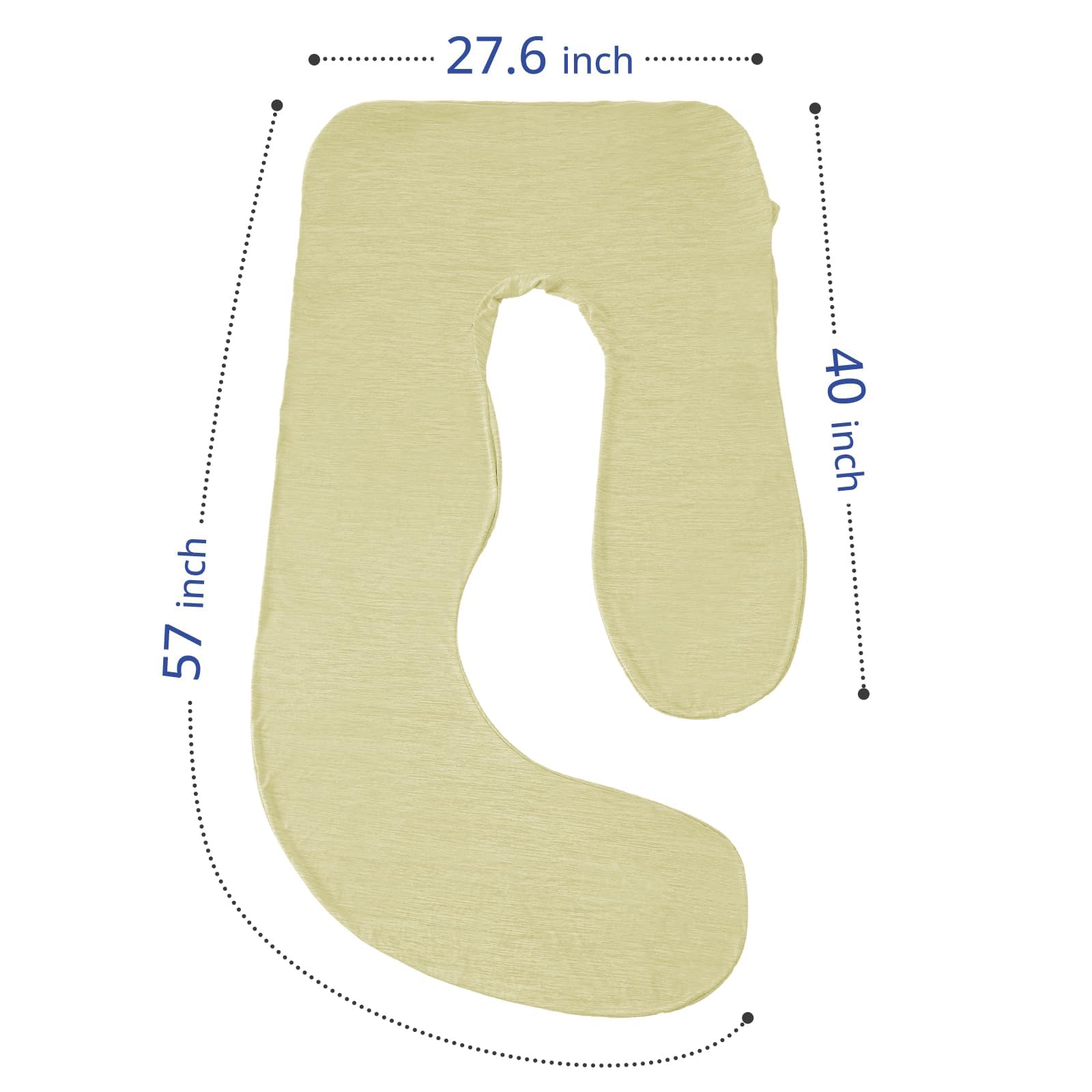 Sasttie 55–57 inch U-shaped cover fits most maternity pillows.