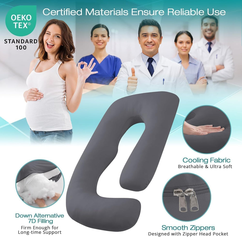 Sasttie down-alternative filling with 7lbs provides balanced support.