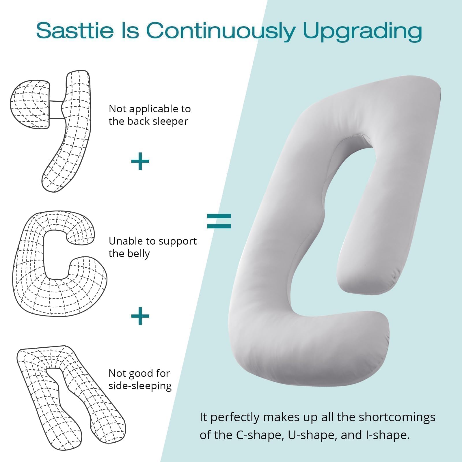 Sasttie fill detail reveals 7 lbs down-alternative blend for plush support.