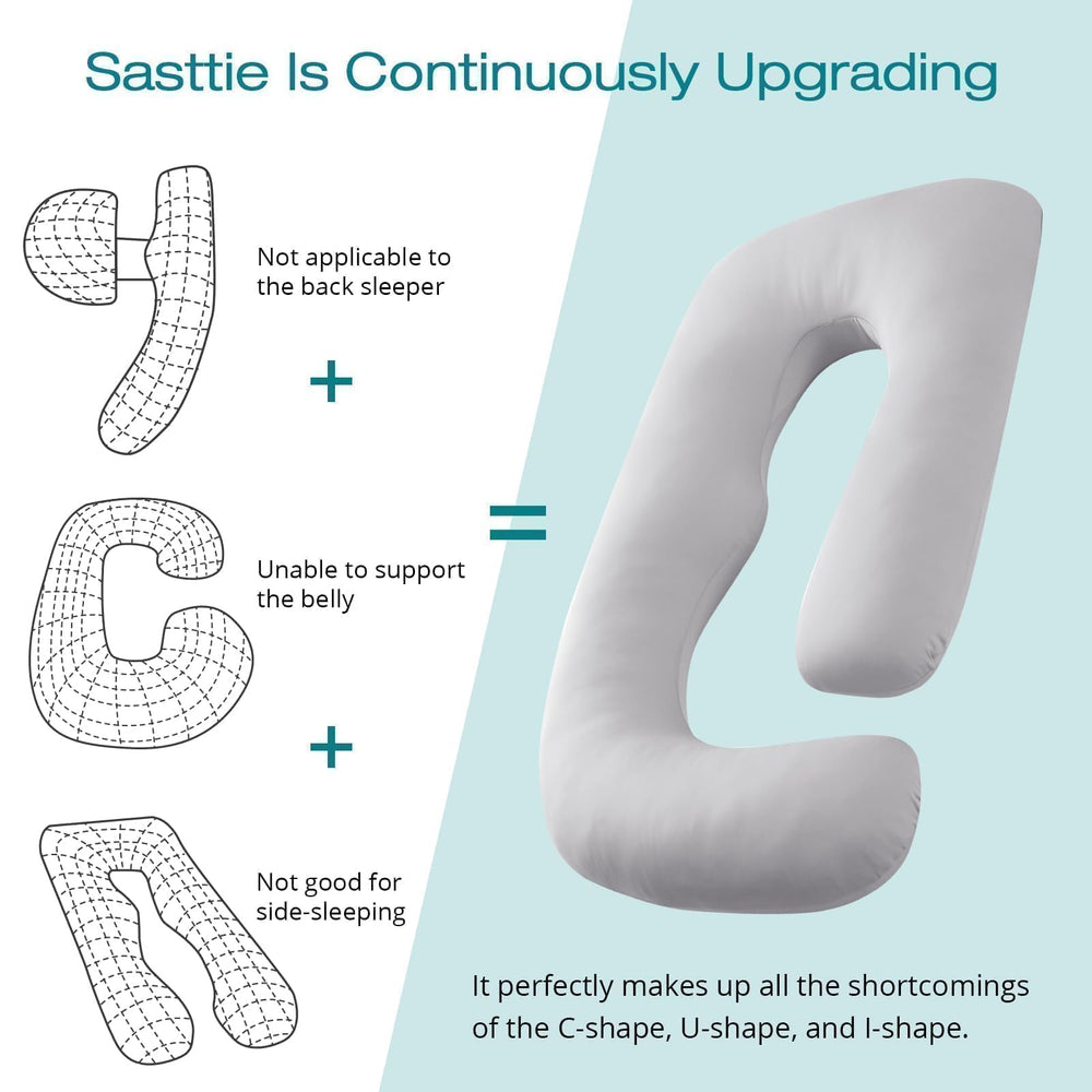 Sasttie fill detail reveals 7 lbs down-alternative blend for plush support.
