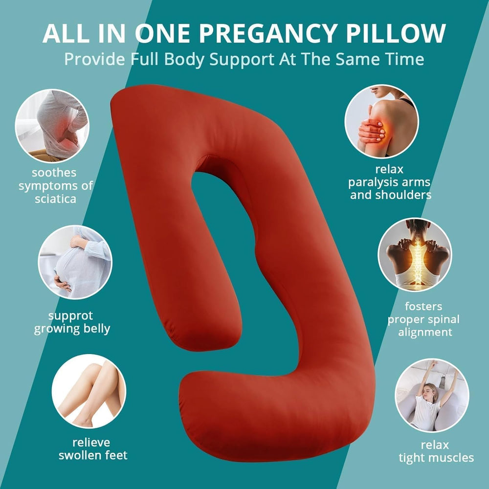 Sasttie orange pregnancy pillow color adding cozy aesthetic